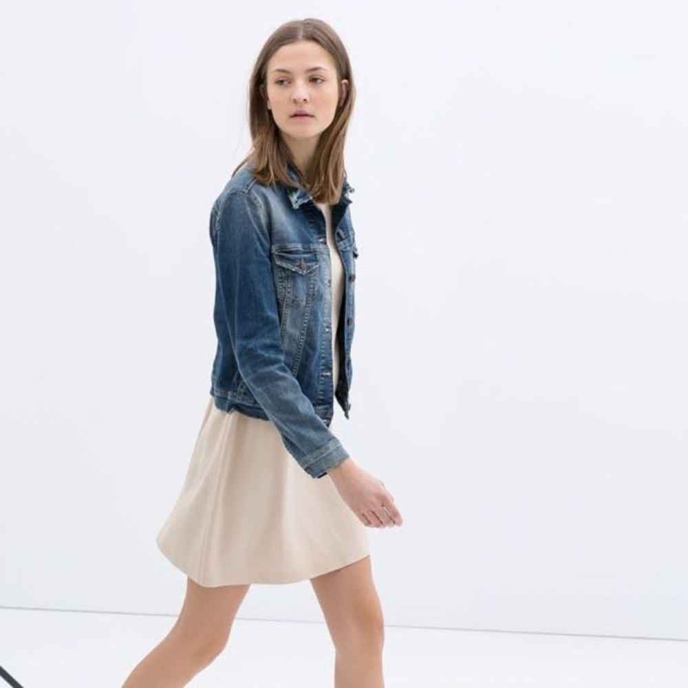 Zara Denim Blue Jean Jacket